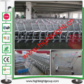 Double Basket Plastic Shopping Cart for Hyper Market